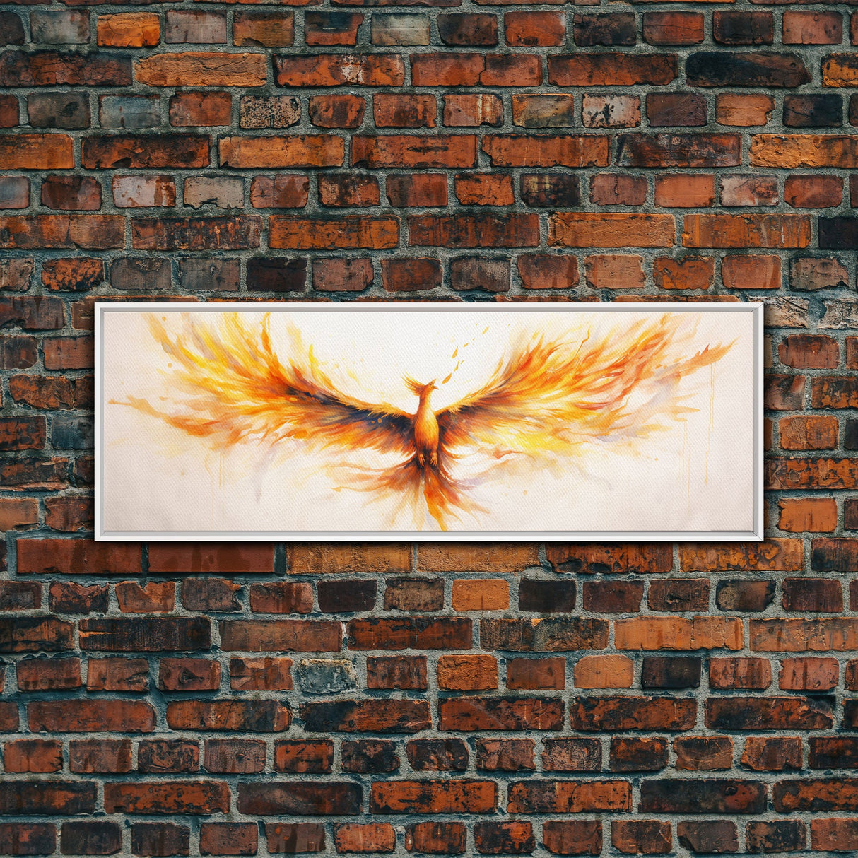 The Phoenix Panoramic Print, Mystical Rebirth, Framed Wall Art