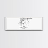 Panoramic Bali City Map, Indonesia Art, Map Print, Minimalist Wall Art, Canvas Art, Housewarming Gift, Street Map Art, Closing Gift