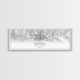 Panoramic Baltimore City Map, Maryland Art, Map Print, Minimalist Wall Art, Canvas Art, Housewarming Gift, Street Map Art, Closing Gift