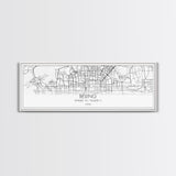 Panoramic Beijing City Map, China Art, Map Print, Minimalist Wall Art, Canvas Art, Housewarming Gift, Street Map Art, Closing Gift