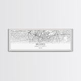 Panoramic Brussels City Map, Belgium Art, Map Print, Minimalist Wall Art, Canvas Art, Housewarming Gift, Street Map Art, Closing Gift