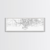 Panoramic Buffalo City Map, New York Art, Map Print, Minimalist Wall Art, Canvas Art, Housewarming Gift, Street Map Art, Closing Gift