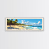 Bávaro Beach, Dominican Republic Panoramic Beach Print, Vacation Gift, Dominican Republic Wall Art, Beach Painting, Beach Decor, Beach Painting