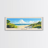 Coligny Beach, South Carolina Panoramic Print, Vacation Gift, South Carolina Wall Art, Beach Painting, Beach Decor, Beach Or Lakehouse Art