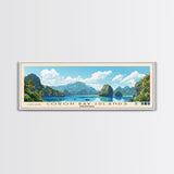 Coron Bay Islands, Philippines Panoramic Beach Print, Vacation Gift, Philippines Wall Art, Framed Canvas Print, Framed Beach Painting