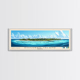 Dhigurah Island, Maldives Panoramic Beach Print, Vacation Gift, Maldives Wall Art, Beach Painting, Beach Decor, Beach Painting