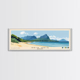 Gris Gris, Mauritius Panoramic Print, Vacation Gift, Mauritius Wall Art, Beach Painting, Beach Decor, Beach Or Lakehouse Art