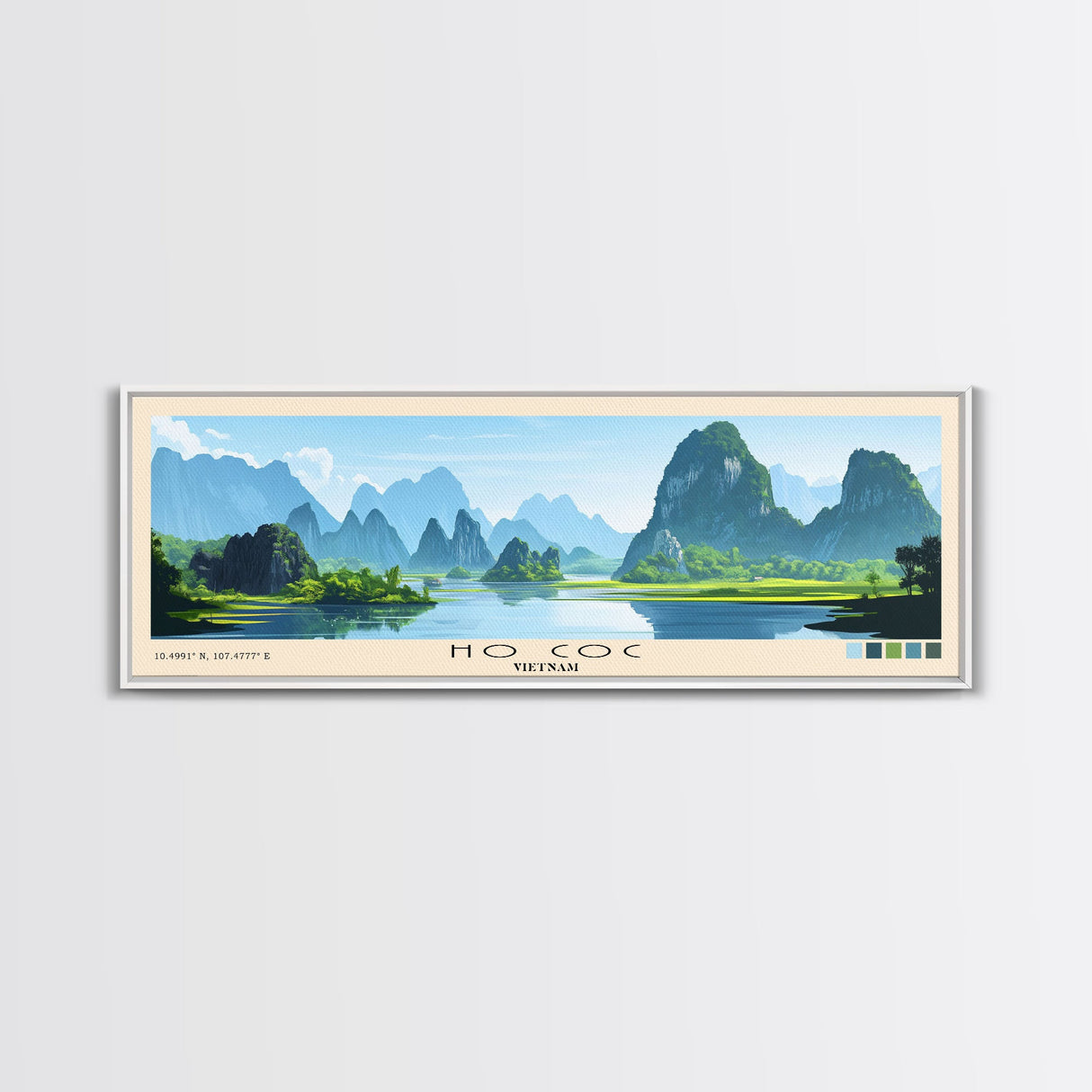 Ho Coc, Vietnam Panoramic Beach Print, Vacation Gift, Vietnam Wall Art, Beach Painting, Beach Decor, Beach Painting