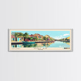 Hoi An, Vietnam Panoramic Beach Print, Vacation Gift, Vietnam Wall Art, Framed Canvas Print, Framed Beach Painting