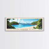 Honeymoon Beach, US Virgin islands Panoramic Print, Vacation Gift, US Virgin islands Wall Art, Beach Painting, Beach Decor, Large Wall Art, Wood Frame Art