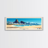 Ipanema, Brazil Panoramic Beach Print, Vacation Gift, Brazil Wall Art, Beach Painting, Beach Decor, Beach Painting