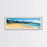 Katsurahama Beach, Japan Panoramic Beach Print, Vacation Gift, Japan Wall Art, Framed Canvas Print, Framed Beach Painting