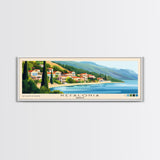 Kefalonia, Greece Panoramic Print, Vacation Gift, Greece Wall Art, Beach Painting, Beach Decor, Large Wall Art, Wood Frame Art