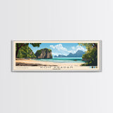 Koh Kradan, Thailand Panoramic Print, Vacation Gift, Thailand Wall Art, Beach Painting, Beach Decor, Beach Or Lakehouse Art