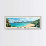 Koh Lanta, Thailand Panoramic Beach Print, Vacation Gift, Thailand Wall Art, Beach Painting, Beach Decor, Beach Painting