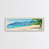 Lido Beach, Hong Kong Panoramic Print, Vacation Gift, Hong Kong Wall Art, Beach Painting, Beach Decor, Beach Or Lakehouse Art