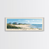 Long Beach Island, New Jersey Panoramic Print, Vacation Gift, New Jersey Wall Art, Beach Painting, Beach Decor, Beach Or Lakehouse Art