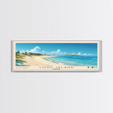 Long Island, Bahamas Panoramic Beach Print, Vacation Gift, Bahamas Wall Art, Beach Painting, Beach Decor, Beach Painting