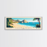 Lover’s Beach, Mexico Panoramic Beach Print, Vacation Gift, Mexico Wall Art, Framed Canvas Print, Framed Beach Painting