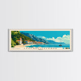 Léucade/Lefkada, Greece Panoramic Beach Print, Vacation Gift, Greece Wall Art, Framed Canvas Print, Framed Beach Painting