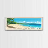 Mammee Bay Beach, Jamaica Panoramic Beach Print, Vacation Gift, Jamaica Wall Art, Beach Painting, Beach Decor, Beach Painting