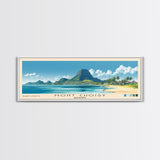 Mont Choisy, Mauritius Panoramic Beach Print, Vacation Gift, Mauritius Wall Art, Framed Canvas Print, Framed Beach Painting