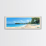 Mullins Beach, Barbados Panoramic Beach Print, Vacation Gift, Barbados Wall Art, Beach Painting, Beach Decor, Beach Painting