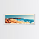 Nador Beaches, Morocco Panoramic Beach Print, Vacation Gift, Morocco Wall Art, Framed Canvas Print, Framed Beach Painting