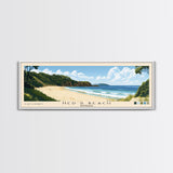 Ned's Beach, Australia Panoramic Print, Vacation Gift, Australia Wall Art, Beach Painting, Beach Decor, Large Wall Art, Wood Frame Art