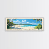 Noosa Main Beach, Australia Panoramic Print, Vacation Gift, Australia Wall Art, Beach Painting, Beach Decor, Large Wall Art, Wood Frame Art