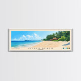 Otres Beach, Cambodia Panoramic Print, Vacation Gift, Cambodia Wall Art, Beach Painting, Beach Decor, Large Wall Art, Wood Frame Art