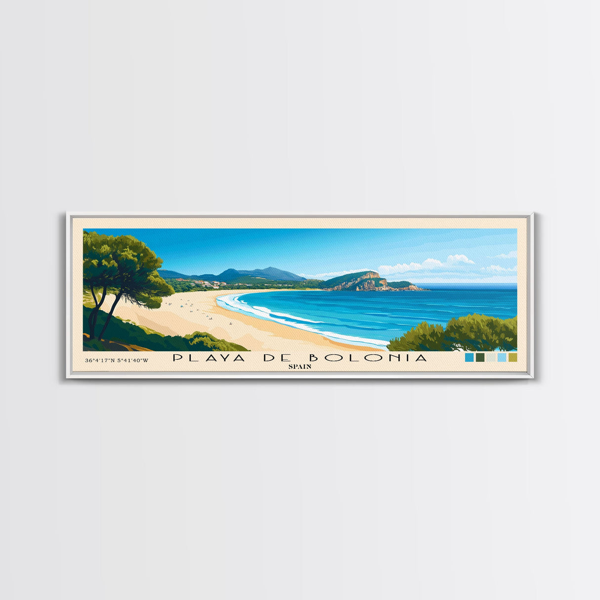 Playa de Bolonia, Spain Panoramic Print, Vacation Gift, Spain Wall Art, Vacation Wall Art, Vacatation Memories, Beach Decor, Beach Or Lakehouse Art