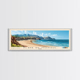 Playa de Monsul, Spain Panoramic Beach Print, Vacation Gift, Spain Wall Art, Framed Canvas Print, Framed Beach Painting