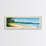 Playas de Palomino, Colombia Panoramic Beach Print, Vacation Gift, Colombia Wall Art, Framed Canvas Print, Framed Beach Painting