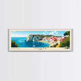 Ponza, Italy Panoramic Beach Print, Vacation Gift, Italy Wall Art, Beach Painting, Beach Decor, Beach Painting