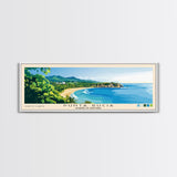 Punta Rucia, Dominican Republic Panoramic Beach Print, Vacation Gift, Dominican Republic Wall Art, Framed Canvas Print, Framed Beach Painting