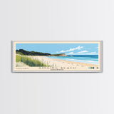 Singing Beach, Massachusetts Panoramic Beach Print, Vacation Gift, Massachusetts Wall Art, Beach Painting, Beach Decor, Beach Painting