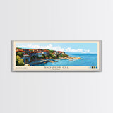 Sozopol, Bulgaria Panoramic Beach Print, Vacation Gift, Bulgaria Wall Art, Beach Painting, Beach Decor, Beach Painting