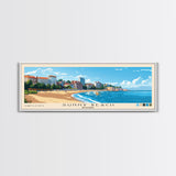 Sunny Beach, Bulgaria Panoramic Print, Vacation Gift, Bulgaria Wall Art, Beach Painting, Beach Decor, Beach Or Lakehouse Art