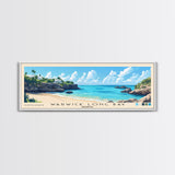 Warwick Long Bay, Bermuda Panoramic Print, Vacation Gift, Bermuda Wall Art, Beach Painting, Beach Decor, Large Wall Art, Wood Frame Art