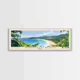 Winnifred Beach, Jamaica Panoramic Print, Vacation Gift, Jamaica Wall Art, Beach Painting, Beach Decor, Beach Or Lakehouse Art