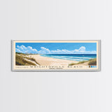 Wrightsville Beach, North Carolina Panoramic Beach Print, Vacation Gift, North Carolina Wall Art, Beach Painting, Beach Decor, Beach Painting