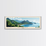 Ölüdeniz, Turkey Panoramic Beach Print, Vacation Gift, Turkey Wall Art, Framed Canvas Print, Framed Beach Painting