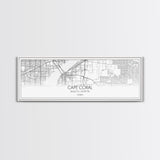 Panoramic Cape Coral City Map, Florida Art, Map Print, Minimalist Wall Art, Canvas Art, Housewarming Gift, Street Map Art, Closing Gift