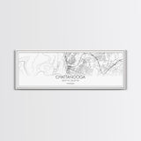 Panoramic Chattanooga City Map, Tennessee Art, Map Print, Minimalist Wall Art, Canvas Art, Housewarming Gift, Street Map Art, Closing Gift