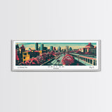 Dallas Texas Panoramic Travel Poster Canvas Print