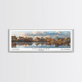 Rockford Illinois Panoramic Print, Trendy Framed Canvas Print, City Travel Poster, Home Decor, Office Wall Art, Gift Idea