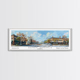 Sandy Springs Georgia Panoramic Print, Modern Framed Canvas Print, City Travel Poster, Home Decoration, Wall Art, Gift Idea