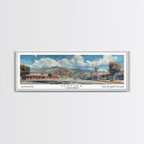 Ventura California Panoramic Painting, Framed Canvas Print, Artistic Travel Poster, Retro Wall Art, Unique Office Decor, Living Room Gift