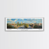 Winston-Salem North Carolina Panoramic Framed Canvas Print, Retro Travel Poster, Artistic Wall Art, Unique Living Room Decor, Office Gift, Original Artwork